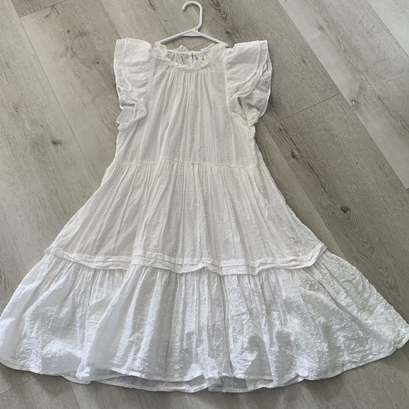 Talulah white eyelet tiered ruffle dress Swiss dots sz S party summer Olivaceous - Picture 12 of 16